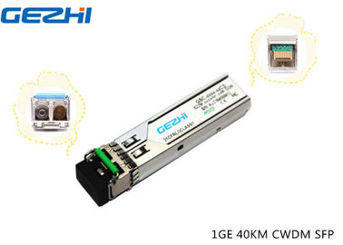 1GE CWDM SFP الوحدات 40KM 1270 ~ 1610nm DDM / DOM بصمة SFP القابلة للتوصيل الساخن